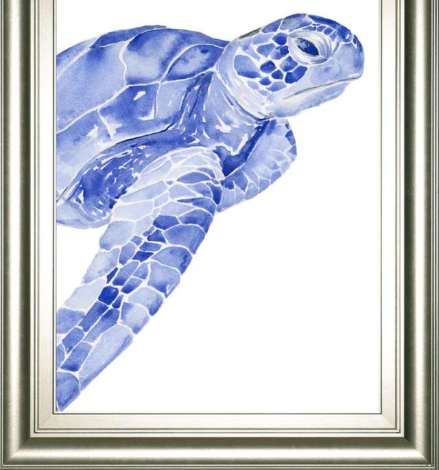 Classy Art Ultramarine Sea Turtle II by Jennifer Paxton Parker Wall Art-1