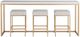 Universal Explore Home™ Love. Joy. Bliss. Miranda Kerr Home Alabaster/Soft Gold Metal Console Table with Stools-2