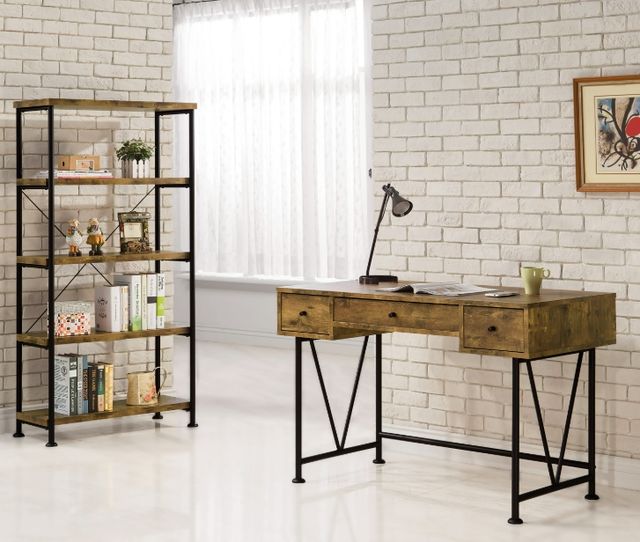 Coaster® Analiese 2-Piece Rustic Nutmeg Office Desk Set-1