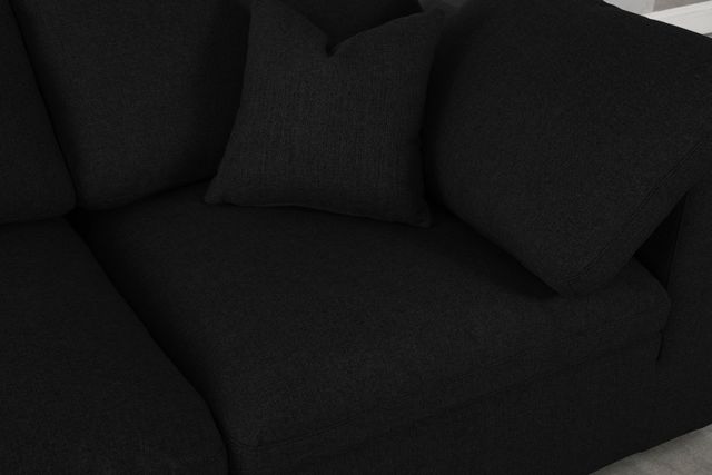 Meridian Furniture Serene Black Linen Fabric Deluxe Cloud Modular Sofa-2
