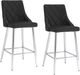 Inspire™ Devo 2-Piece Black/Chrome 26" Counter Stool-0
