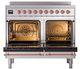 Ilve® Nostalgie II Noblesse 40'' Stainless Steel Pro Style Induction Range with Copper Trim-1
