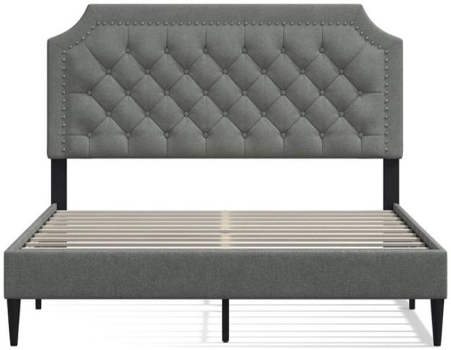American Wholesale Furniture Hanfield Stone Queen Upholstered Bed-1