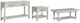 Elements International Avalanche 3-Piece Antique White Occasional Table Set-0