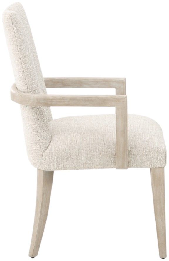 Michael Amini® Lotus Bay Sand Dining Arm Chair-2
