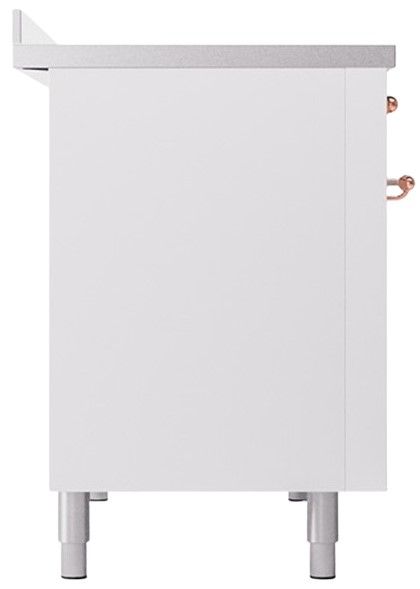 Ilve® Nostalgie II Series 48" White Pro Style Induction Range with Cooper Trim-2