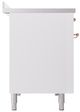 Ilve® Nostalgie II Series 48" White Pro Style Induction Range with Cooper Trim-2