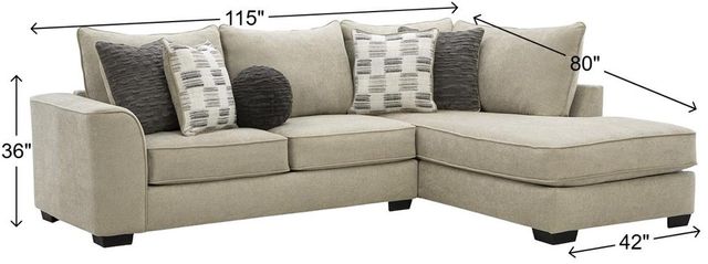 Albany Industries 2-Piece Glenrock Beige Right-Arm Facing Sectional-1