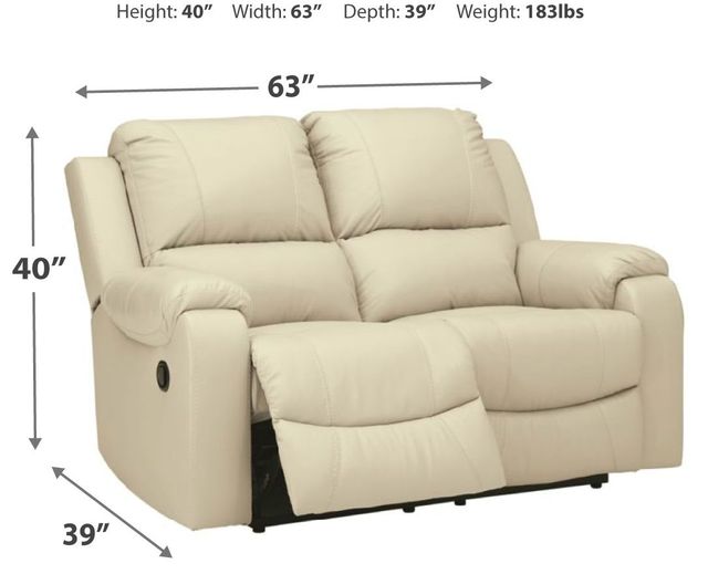 Signature Design by Ashley® Rackingburg Cream Reclining Loveseat-2