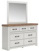 Benchcraft® Savonport Brown/White Dresser and Mirror-0