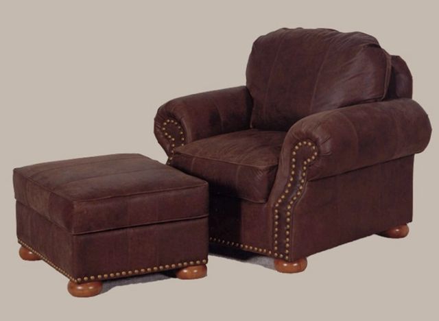 Marshfield Furniture Emerson Leather Burgundy Chair-1