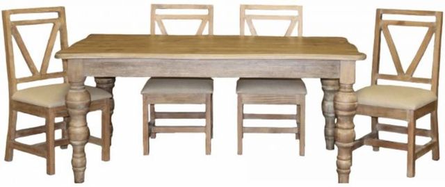 Million Dollar Rustic Carolina Light Barnwood Dining Table-1