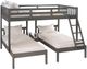 Donco Kids Treble Dark Gray Youth Full/Double Twin Bunkbed-0