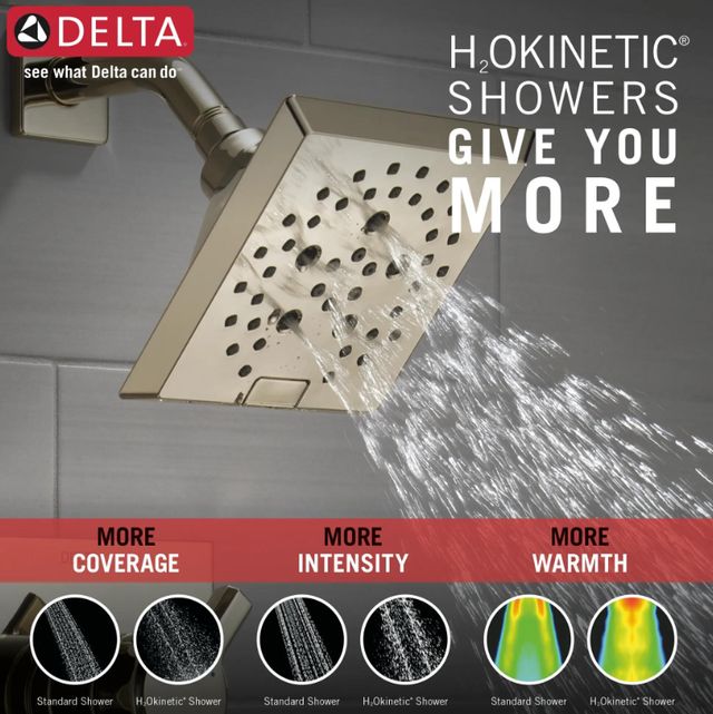 Delta Pivotal® Monitor® 17 Series Lumicoat® Polished Nickel H2Okinetic® Tub and Shower-3