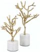 A & B Home 2-Piece Champagne/White Gold Tree Statuary Set-0