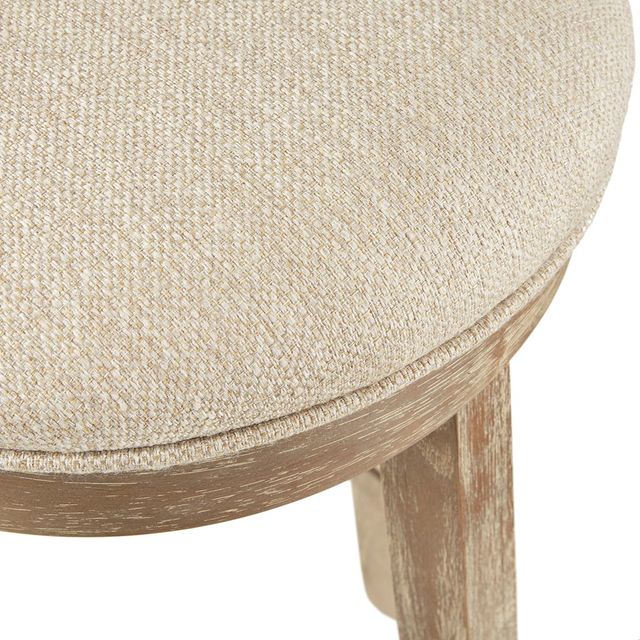 Olliix by INK+IVY Light Grey Oaktown Backless Bar Stool with Swivel Seat-2