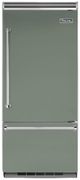 Viking® 5 Series 36 in. 20.4 Cu. Ft. Eucalyptus Built In Counter Depth Right Hinge Bottom Freezer Refrigerator-0