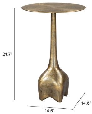 Zuo® Modern Lexi Antique Brass Side Table-3