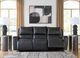 Signature Design by Ashley® Danemere Black Manual Reclining Sofa-4