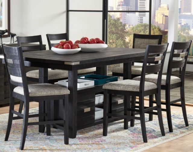 Jofran Inc. Altamonte Dark Charcoal/Gray Upholstered Counter Stool-1
