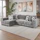 Furniture of America® Artesia Charcoal Gray Sectional-2