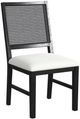 Elements International Bahama Breeze Black/White Dining Side Chair-0