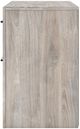 Signature Design by Ashley® Radkin Burnished Brown/Off-White King Upholstered Panel Bed-4