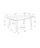 Monarch Specialties Inc. Light Walnut 72" Rectangular Dining Table-2