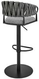 Armen Living Blaise Black/Grey Bar Stool-3