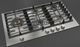 Fulgor Milano Matteo 400 Series 36" Brushed Stainless Steel Gas Cooktop with Polished Brass Burners-1