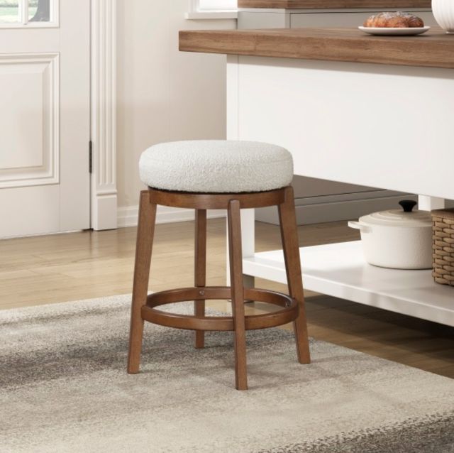 Homelegance® Lily Brown/White Swivel Counter Stool-1