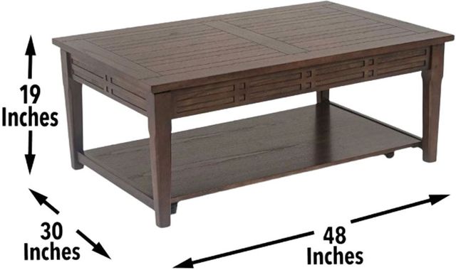 Steve Silver Co. Crestline Cherry Lift Top Cocktail Table with Casters-1
