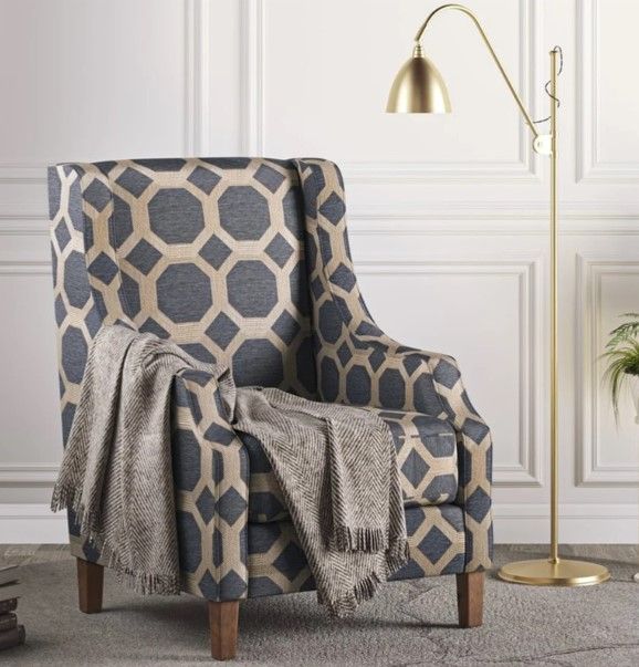 Jofran Inc. Sanders Gray Accent Chair-1