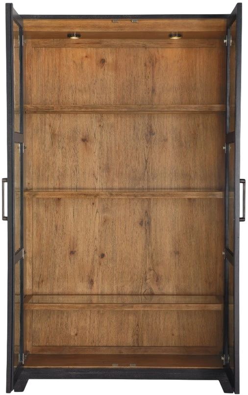 Hooker® Furniture Big Sky Charred Timber Display Cabinet-3