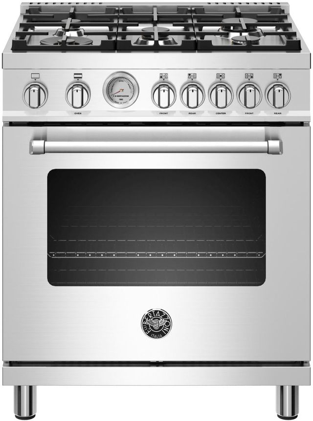 Bertazzoni Master Series 30" Stainless Steel Free Standing Gas Range-0
