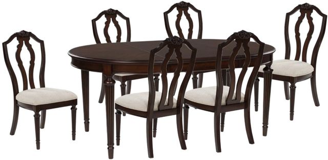 Signature Design by Ashley® Lavinton 7-Piece Brown/Tan Dining Set-0
