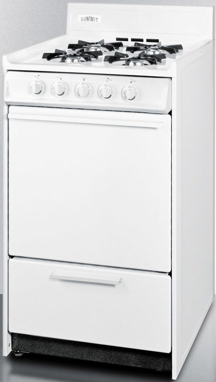 Summit® 20" White Freestanding Propane Gas Range-2