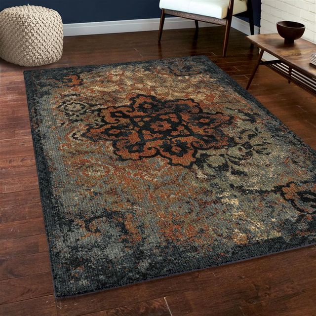 Orian Next Generation Distressed Kirman Sunshine 7'10"x 10'10"Rug-1