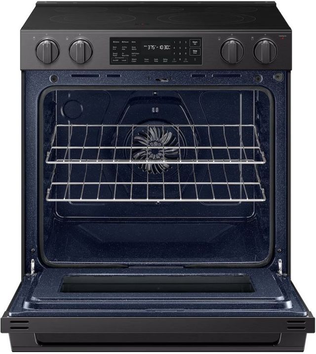 Samsung 30'' Matte Black Slide-In Electric Range with Air Sous Vide-2