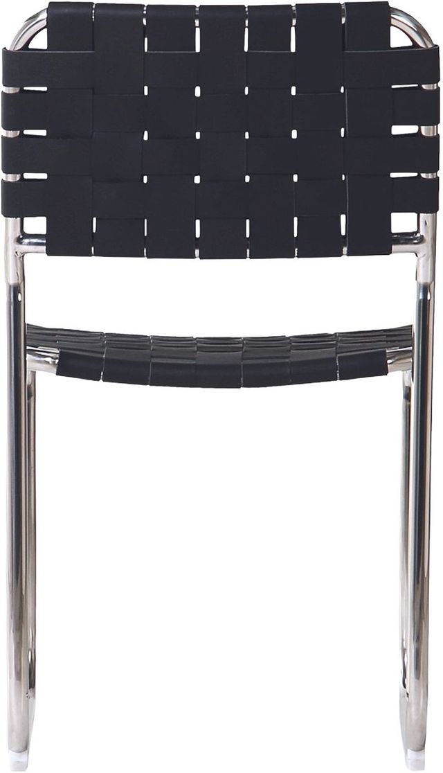 Moe's Home Collection Moma 2-Piece Black Leather Dining Chair Set-3