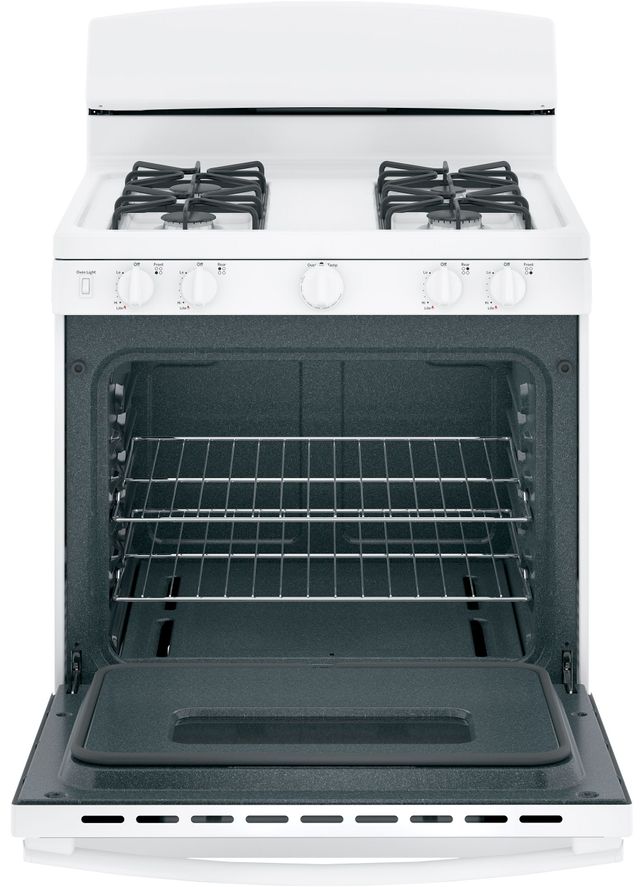 GE® 30" White Freestanding Gas Range-4