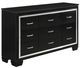 Homelegance® Allura 4-Piece Black Queen Panel Bedroom Set-3