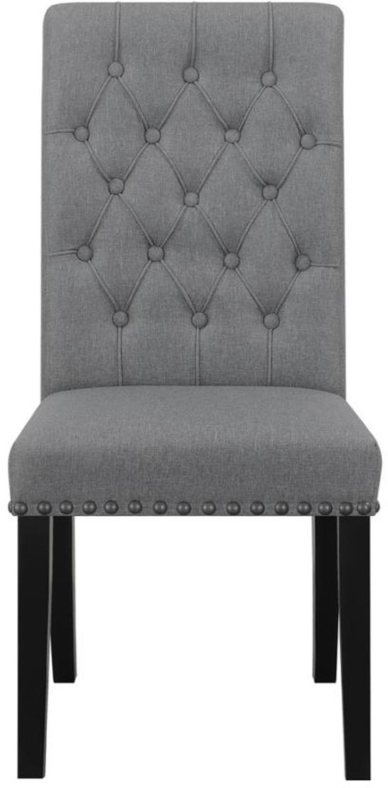Coaster® Alana 2-Piece Grey Upholstered Tufted Side Chairs-1