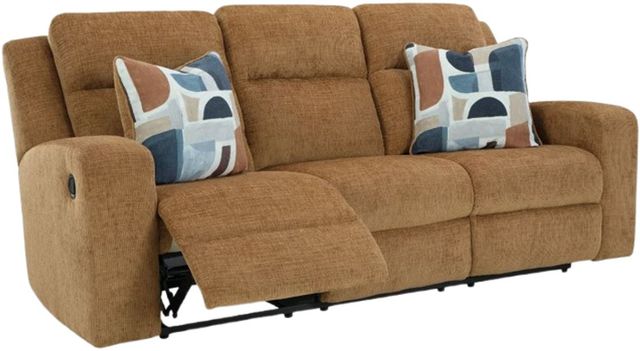 Signature Design by Ashley® Kanlow Honey Manual Reclining Sofa-1