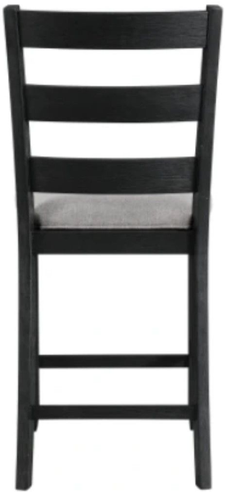 Elements International Martin Black/Gray Counter Side Chair-2