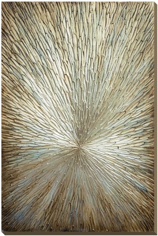 Classy Living Golden Solar Eruption Textured Wall Art-0