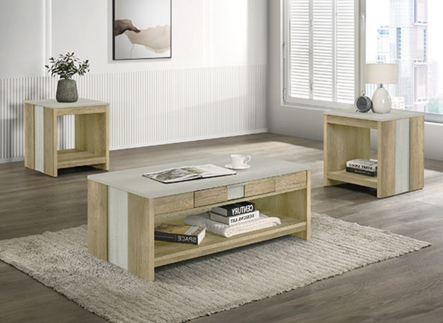 Crown Mark Rangley 3-Piece Driftwood Occasional Table Set-1