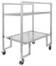 Sagebrook Home 2-Layered 26" x 32" Silver Metal Bar Cart-0