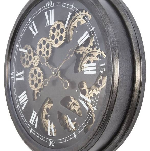 YHD Paris II Black Gear Clock-2