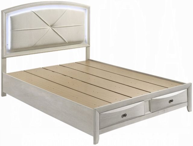 ACME Furniture Ramondi Antique White Queen Storage Panel Bed-0